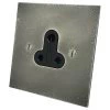 More information on the Natural Elements Natural Pewter Natural Elements Round Pin Unswitched Socket (For Lighting)