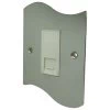 1 Gang - Single telephone extension point : White Trim Ocean Wave Polished Chrome Telephone Extension Socket