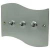 Ocean Wave Satin Chrome Toggle (Dolly) Switch - 2