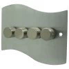 Ocean Wave Satin Chrome LED Dimmer and Push Light Switch Combination - 2