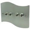Ocean Wave Satin Chrome Toggle (Dolly) Switch - 3