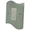 Fused outlet not switched : White Trim Ocean Wave Satin Chrome Unswitched Fused Spur