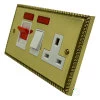 Palladian Polished Brass Cooker Control (45 Amp Double Pole Switch and 13 Amp Socket) - 1