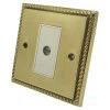 Georgian Premier Plus Polished Brass (Cast) Time Lag Staircase Switch - 1