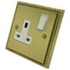 Palladian Polished Brass Switched Plug Socket - 2