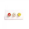 3 RCA Phono (Red | White | Yellow) Socket Module : White.