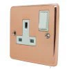 Classic Polished Copper Switched Plug Socket - 3