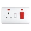 Cooker Control - 45 Amp Double Pole Switch with 13 Amp Plug Socket