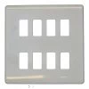Pure White Grid Grid Plates - 3