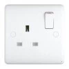 Pure White Switched Plug Socket - 1
