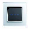 Crystal White Glass with Chrome Trim Touch Light Switch - Wireless - 2