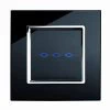 Crystal Black Glass with Chrome Trim Touch Light Switch - Wireless - 2