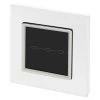 Crystal White Glass with Chrome Trim Touch Light Switch - 2