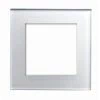 Single Module Plate - the Single Module Plate will accept up to 2 Modules Crystal White Glass Modular Plate