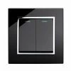 Crystal Black Glass with Chrome Trim Pulse | Retractive Switch - 1
