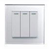 Crystal White Glass Light Switch - 1