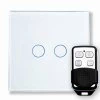 Crystal White Glass Touch Intermediate Light Switch - 1