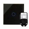 Crystal Black Glass Touch Intermediate Light Switch - 2