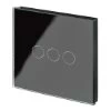 Crystal Black Glass Touch Light Switch - Wireless - 1