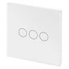 Crystal White Glass Touch Light Switch - 2