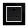 More information on the Crystal Black Glass with Chrome Trim RetroTouch Crystal Unswitched Plug Socket