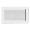 Crystal White Glass with Chrome Trim Blank Plate - 1