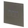 Crystal Grey Glass Touch Light Switch - 1