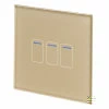 Crystal Brass Glass Touch Light Switch - 1
