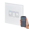 1 Gang Touch Dimmer with WiFi Control Crystal White Glass WiFi Dimmer