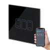 1 Gang Touch Dimmer with WiFi Control Crystal Black Glass WiFi Dimmer