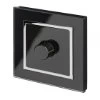 1 Gang 200W 2 Way LED (Trailing Edge) Dimmer (Min Load 1W, Max Load 200W) Crystal Black Glass with Chrome Trim LED Dimmer