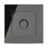 1 Gang 200W 2 Way LED (Trailing Edge) Dimmer (Min Load 1W, Max Load 200W) Crystal Black Glass LED Dimmer
