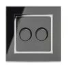 Crystal Black Glass with Chrome Trim LED Dimmer - 3