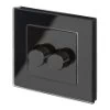 Crystal Black Glass LED Dimmer - 1