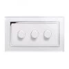 Crystal White Glass with Chrome Trim LED Dimmer - 2