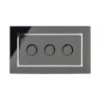 Crystal Black Glass with Chrome Trim LED Dimmer - 2