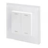 Bluetooth 2 Button Switch Crystal White Glass Smart Switch