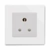 Crystal White Glass Round Pin Unswitched Socket (For Lighting) - 1