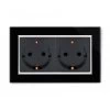 More information on the Crystal Black Glass with Chrome Trim RetroTouch Crystal Shuko Plug Socket