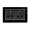 More information on the Crystal Black Glass with Chrome Trim RetroTouch Crystal Multifunction Socket