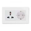 More information on the Crystal White Glass RetroTouch Crystal Shuko Plug Socket