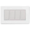 Crystal White Glass Light Switch - 3