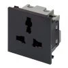 Multifunction Plug Socket Module - Black (counts as 2 modules).