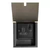 1 Gang - Single 13 Amp Switched Plug Socket : Black Trim