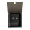 2 Gang Satellite Socket (Single Floor Box): Black Trim