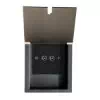 2 Gang TV Socket (Single Floor Box): Black Trim