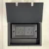 Recessed Floor Sockets Matt Black Recessed Floor Round Pin Socket - 13