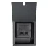 2 Gang Extension Phone Socket (Single Floor Box): Black Trim Recessed Floor Sockets Matt Black Floor Phone Socket Extension