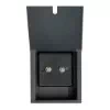 2 Gang Satellite Socket (Single Floor Box): Black Trim Recessed Floor Sockets Matt Black Recessed Floor Satellite Socket