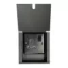 1 Gang - Single 13 Amp Switched Plug Socket : Black Trim